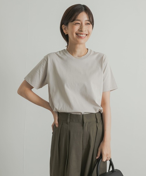 URBAN RESEARCH DOORS（アーバンリサーチドアーズ）の「インドオーガニックコットンTシャツ（Tシャツ/カットソー・レディース・ライトグレー/ホワイト/ピンク/ネイビー・MEDIUM）」の21枚目の写真