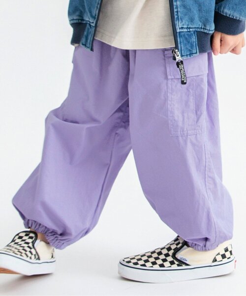 BREEZE（ブリーズ）の「ルーズカーゴパンツ（カーゴパンツ・キッズ・アイボリー/カーキ/ベージュ/チャコール/ラベンダー・80/90/100/110/120/130/140/150）」の5枚目の写真