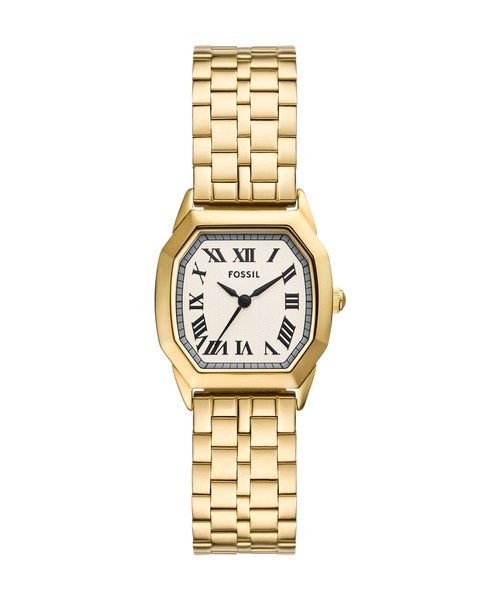 FOSSIL デジタル腕時計 ゴールド/シルバー　充電台付き FOSSIL デジタル腕時計 ゴールド/シルバー 充電台付き