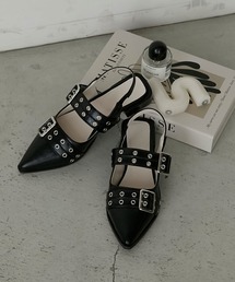 forksy. | 【forksy.】ハトメベルトポインテッドトゥパンプス(パンプス)