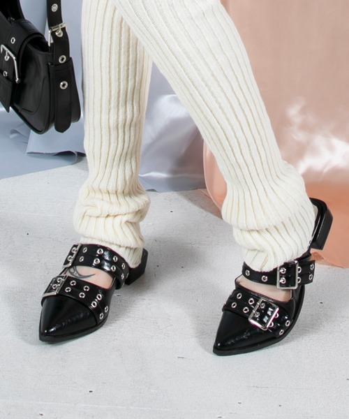 forksy.】ハトメベルトポインテッドトゥパンプス forksy.│MONO