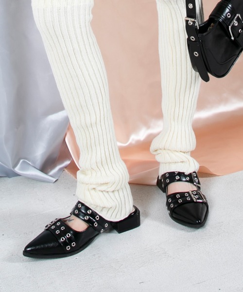 forksy.】ハトメベルトポインテッドトゥパンプス forksy.│MONO-MART