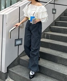 【2サイズ展開】オーバーダイパラシュートパンツ