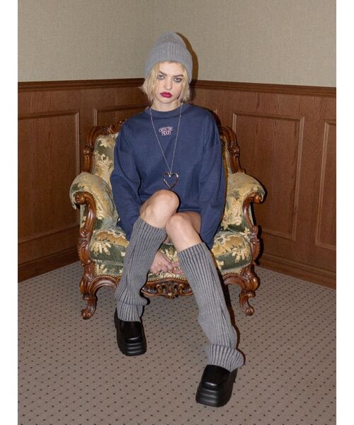 EVRIS（エヴリス）の「SELFLESS BIGスウェットトップス【ネイビー372512705601で検索！】（スウェット・レディース・ブラック/グレー/ネイビー/ホワイト・FREE）」の7枚目の写真