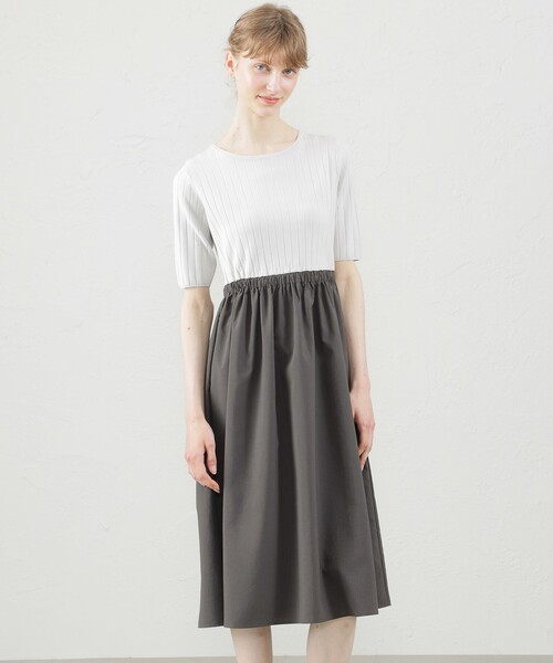 【セール】ワイドリブコンビワンピース（ワンピース）｜MACKINTOSH PHILOSOPHY（マッキントッシュ フィロソフィー）