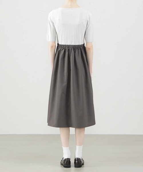 MACKINTOSH PHILOSOPHY（ﾏｯｷﾝﾄｯｼｭ ﾌｨﾛｿﾌｨｰ）の「ワイドリブコンビワンピース（ワンピース・レディース・ダークネイビー/グレー系その他・38）」の7枚目の写真