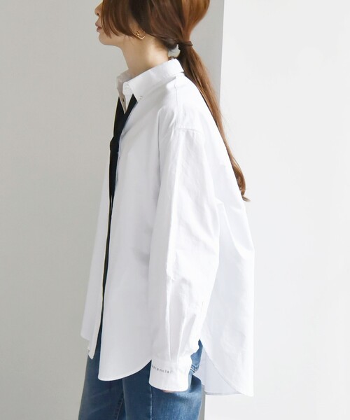 セール】quaranciel:〈洗濯機可能〉オックスフォード タイ付 ボタン