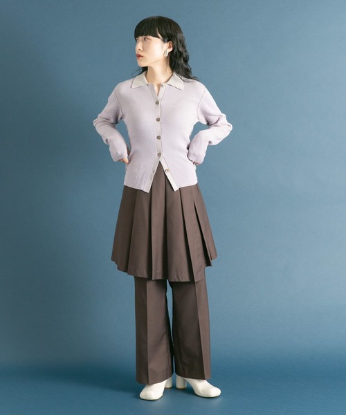 KBF(ケイビーエフ)の「プリーツスカートSETパンツ(その他パンツ・レディース・ダークブラウン/グレー・ONE)」の7枚目の写真