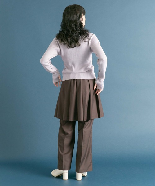 KBF(ケイビーエフ)の「プリーツスカートSETパンツ(その他パンツ・レディース・ダークブラウン/グレー・ONE)」の9枚目の写真
