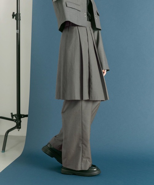 KBF(ケイビーエフ)の「プリーツスカートSETパンツ(その他パンツ・レディース・ダークブラウン/グレー・ONE)」の11枚目の写真