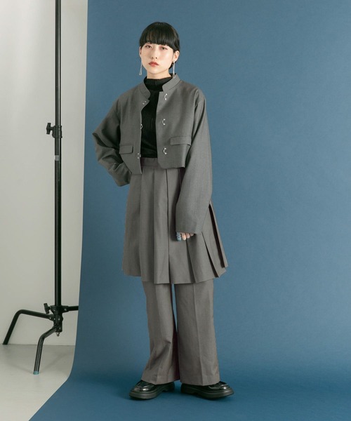 KBF(ケイビーエフ)の「プリーツスカートSETパンツ(その他パンツ・レディース・ダークブラウン/グレー・ONE)」の14枚目の写真