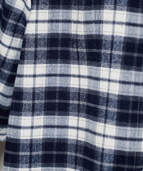 PUBLUX（パブリュクス）の「PUBLUX/パブリュクス オーバーサイズチェックシャツ　限定展開（シャツ/ブラウス・レディース・ブラウン/ネイビー/ベージュ/オレンジ・ﾌﾘ-）」の21枚目の写真