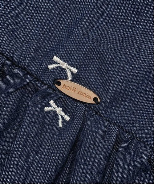 petit main（プティマイン）の「【リンク】リボン刺しゅうワンピース(キッズ)（ワンピース・キッズ・ネイビー/アイボリー・110cm/120cm/130cm/90cm/100cm/80ｃｍ）」の18枚目の写真