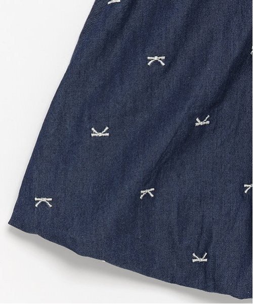 petit main（プティマイン）の「【リンク】リボン刺しゅうワンピース(キッズ)（ワンピース・キッズ・ネイビー/アイボリー・110cm/120cm/130cm/90cm/100cm/80ｃｍ）」の19枚目の写真