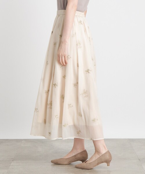 grove（グローブ）の「◆オーガンジー刺繍タックスカート（スカート・レディース・ブラック/ライトベージュ・03/02/01/04/05）」の13枚目の写真