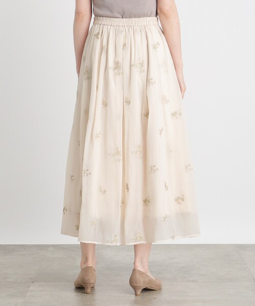grove（グローブ）の「◆オーガンジー刺繍タックスカート（スカート・レディース・ブラック/ライトベージュ・03/02/01/04/05）」の14枚目の写真