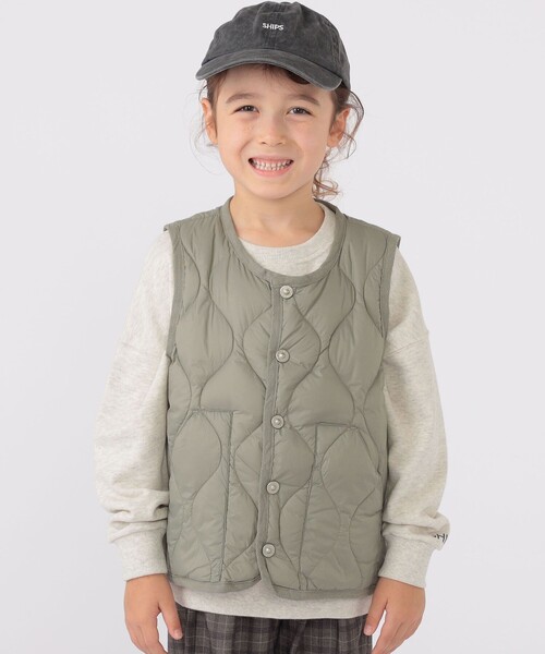 TAION（タイオン）の「【WEB限定】TAION:100～150cm / ミリタリー ダウン ベスト（ダウンベスト・キッズ・ダークオリーブ/ダークグリーン・100/110/120/130/140/150）」の18枚目の写真