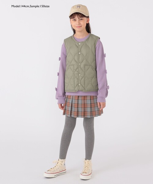 TAION（タイオン）の「【WEB限定】TAION:100～150cm / ミリタリー ダウン ベスト（ダウンベスト・キッズ・ダークオリーブ/ダークグリーン・100/110/120/130/140/150）」の4枚目の写真