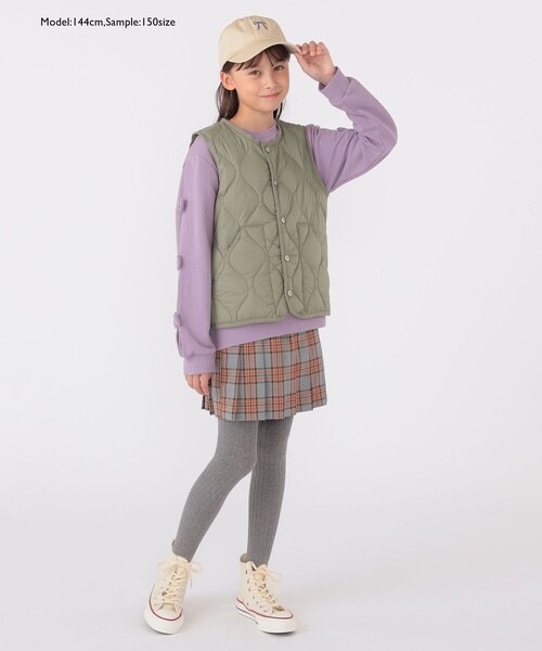 TAION（タイオン）の「【WEB限定】TAION:100～150cm / ミリタリー ダウン ベスト（ダウンベスト・キッズ・ダークオリーブ/ダークグリーン・100/110/120/130/140/150）」の6枚目の写真