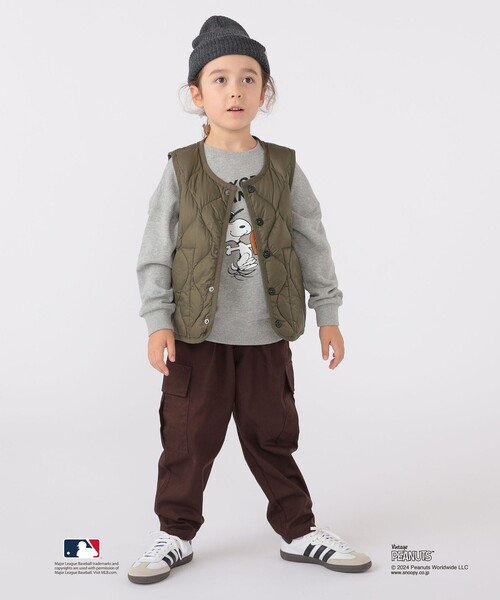 TAION（タイオン）の「【WEB限定】TAION:100～150cm / ミリタリー ダウン ベスト（ダウンベスト・キッズ・ダークオリーブ/ダークグリーン・100/110/120/130/140/150）」の11枚目の写真