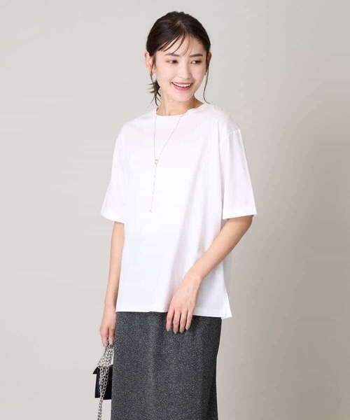 a.v.v(アーヴェヴェ)の「【コットン100%】ロールアップスリーブTシャツ(Tシャツ/カットソー・レディース・ホワイト/ブラウン/ライトピンク/ブラック・34/36/40/38/42)」の17枚目の写真