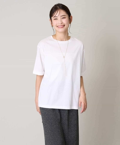 a.v.v(アーヴェヴェ)の「【コットン100%】ロールアップスリーブTシャツ(Tシャツ/カットソー・レディース・ホワイト/ブラウン/ライトピンク/ブラック・34/36/40/38/42)」の18枚目の写真