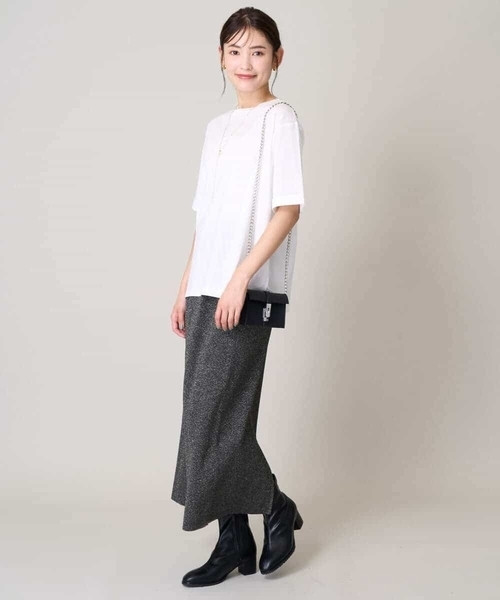 a.v.v(アーヴェヴェ)の「【コットン100%】ロールアップスリーブTシャツ(Tシャツ/カットソー・レディース・ホワイト/ブラウン/ライトピンク/ブラック・34/36/40/38/42)」の20枚目の写真