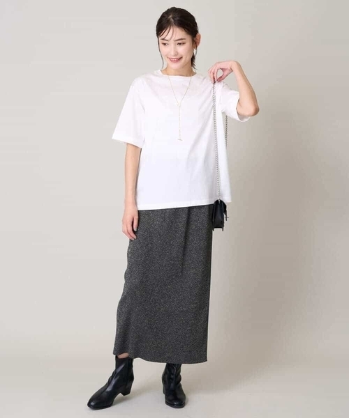 a.v.v(アーヴェヴェ)の「【コットン100%】ロールアップスリーブTシャツ(Tシャツ/カットソー・レディース・ホワイト/ブラウン/ライトピンク/ブラック・34/36/40/38/42)」の21枚目の写真