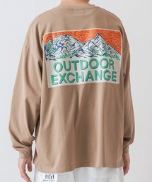 OUTDOOR EXCHANGE（アウトドアエクスチェンジ）の「【OUTDOOR EXCHANGE/アウトドアエクスチェンジ】サンセットマウンテン バックロゴ ロンT（Tシャツ/カットソー）」