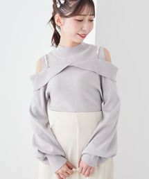 MAJESTIC LEGON | 2wayパールチェーン肩あきニット(ニット/セーター)