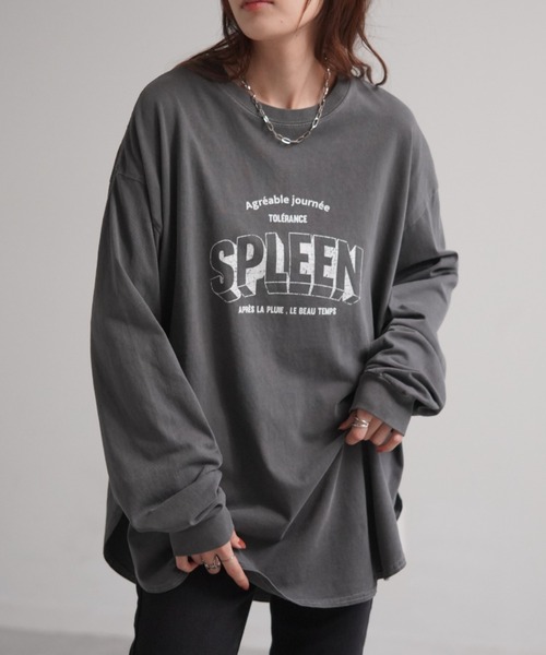HUG.U(ハグユー)の「ユーズド感ロンT(Tシャツ/カットソー・レディース・グリーン/ホワイト/ダークグレー・FREE)」の15枚目の写真