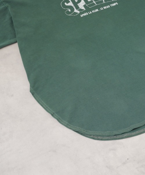 HUG.U(ハグユー)の「ユーズド感ロンT(Tシャツ/カットソー・レディース・グリーン/ホワイト/ダークグレー・FREE)」の4枚目の写真