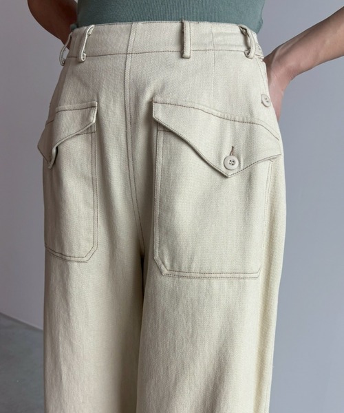 新品未使用タグ付き自宅保管セレクトショップ購入 ポケットシフォンオールインワン セール】ポケットデザインツイルPT（その他パンツ）｜Unitage