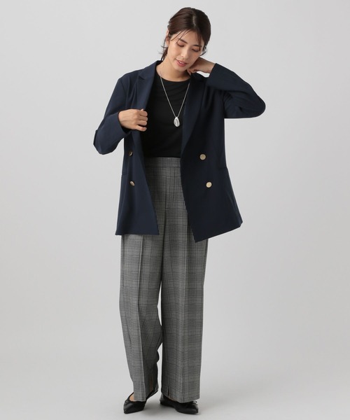 Elura(エルーラ)の「大人シアロンT/133591(Tシャツ/カットソー・レディース・ブラック/ダークブラウン/ホワイト・MEDIUM/LARGE)」の4枚目の写真