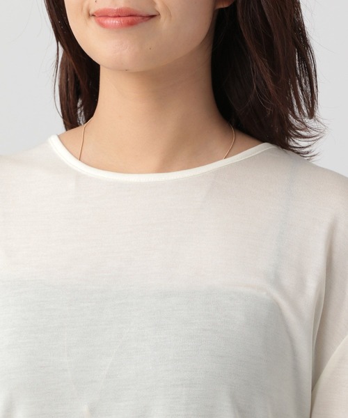 Elura(エルーラ)の「大人シアロンT/133591(Tシャツ/カットソー・レディース・ブラック/ダークブラウン/ホワイト・MEDIUM/LARGE)」の12枚目の写真