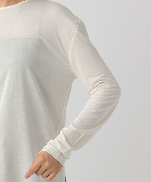 Elura(エルーラ)の「大人シアロンT/133591(Tシャツ/カットソー・レディース・ブラック/ダークブラウン/ホワイト・MEDIUM/LARGE)」の13枚目の写真