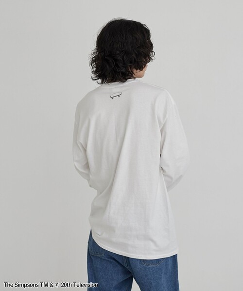 The Simpsons（ザ・シンプソンズ）の「THE SIMPSONS /ROCK STANLEY（ロックスタンレー）別注 プリントロングTシャツ（Tシャツ/カットソー・メンズ・ホワイト・M/L/XL）」の6枚目の写真