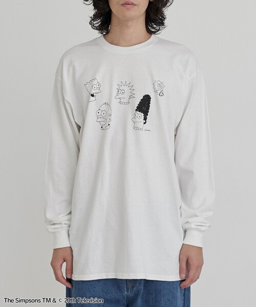 The Simpsons（ザ・シンプソンズ）の「THE SIMPSONS /ROCK STANLEY（ロックスタンレー）別注 プリントロングTシャツ（Tシャツ/カットソー・メンズ・ホワイト・M/L/XL）」の8枚目の写真