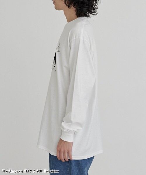 The Simpsons（ザ・シンプソンズ）の「THE SIMPSONS /ROCK STANLEY（ロックスタンレー）別注 プリントロングTシャツ（Tシャツ/カットソー・メンズ・ホワイト・M/L/XL）」の9枚目の写真