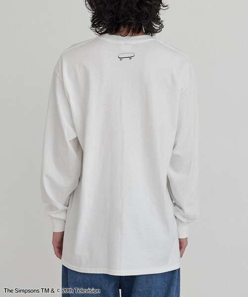 The Simpsons（ザ・シンプソンズ）の「THE SIMPSONS /ROCK STANLEY（ロックスタンレー）別注 プリントロングTシャツ（Tシャツ/カットソー・メンズ・ホワイト・M/L/XL）」の10枚目の写真
