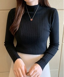 ボトルネックニット レディース 秋