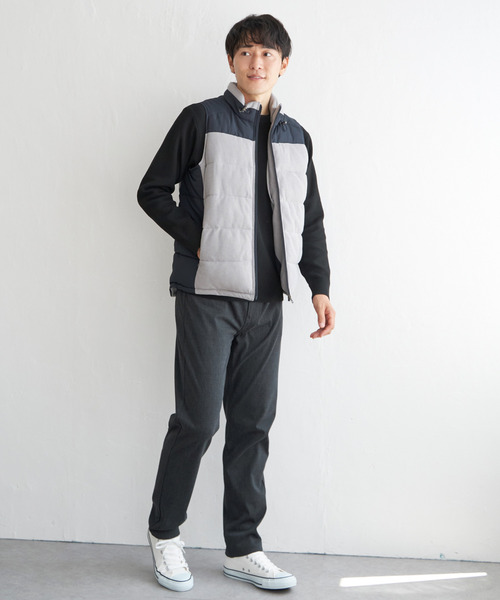 ikka（イッカ）の「sorona(R)コンビ中綿ベスト（ダウンベスト・メンズ・ブラック/ネイビー/ベージュ・S/M/L/XL）」の11枚目の写真