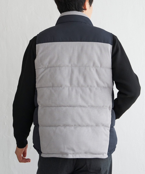 ikka（イッカ）の「sorona(R)コンビ中綿ベスト（ダウンベスト・メンズ・ブラック/ネイビー/ベージュ・S/M/L/XL）」の14枚目の写真
