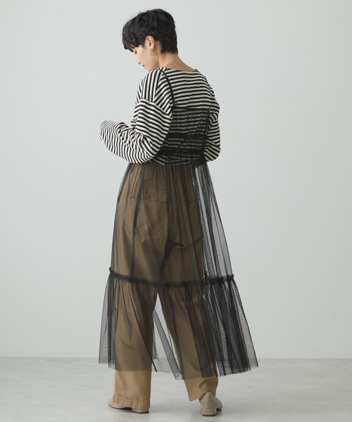 BCBG MAXAZRIA プリーツ ティアード チュール ブラック　ワンピース BCBG MAXAZRIA プリーツ ティアード チュール ブラック ワンピース