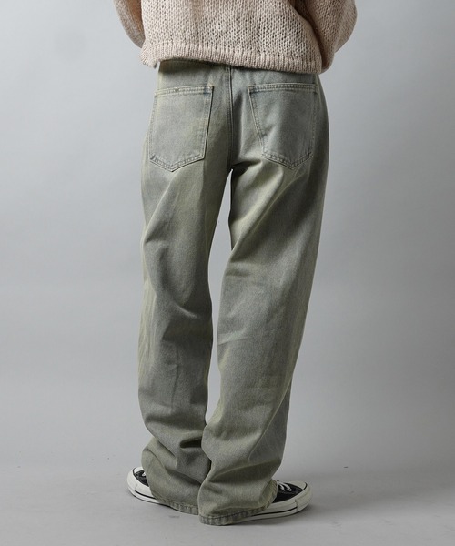 SPINNS(スピンズ)の「切り替えデザイン デニムストレートパンツ(デニムパンツ・レディース・ブルー系その他・M/S)」の5枚目の写真