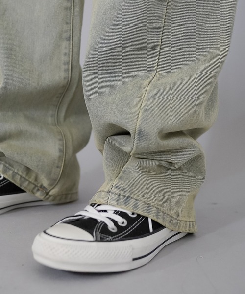 SPINNS(スピンズ)の「切り替えデザイン デニムストレートパンツ(デニムパンツ・レディース・ブルー系その他・M/S)」の8枚目の写真