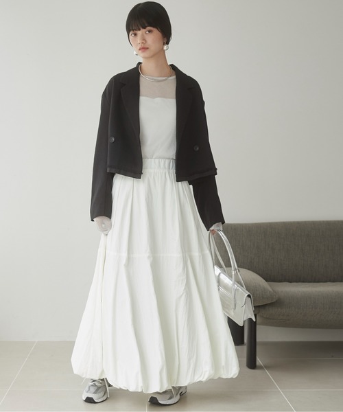 パイピングショートジャケット ANGIE ジャケット テーラードジャケット パイピング ショート