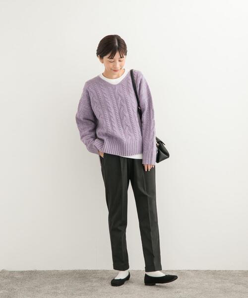 URBAN RESEARCH DOORS(アーバンリサーチドアーズ)の「ツイルストレッチテーパードイージーパンツ(その他パンツ・レディース・ブラック/チャコールグレー/カーキ・SMALL/MEDIUM/X-SMALL)」の4枚目の写真