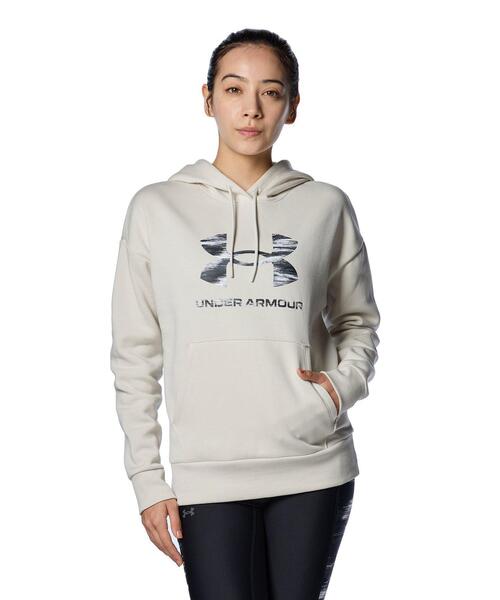 【セール】UAライバルフリース プリント フーディー（トレーニング/レディース）（スウェット）｜UNDER ARMOUR（アンダーアーマー）