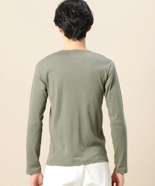 BEAUTY&YOUTH UNITED ARROWS（ビューティーアンドユースユナイテッドアローズ）の「BY フライス Vネックカットソー◆（Tシャツ/カットソー・メンズ・ライトブルー/ネイビー/ホワイト/グレー/ダークグレー/オリーブ・MEDIUM/SMALL/LARGE/X-LARGE）」の17枚目の写真